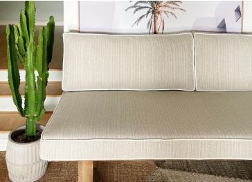 Housse pour dossier de banc rectangulaire