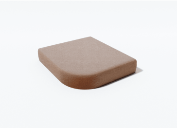 Housse de coussin carrée à demi-cercle gauche