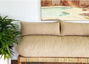 Coussin de siège pour banc semi-circulaire droit