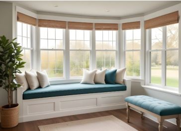 Coussin trapézoïdal pour banc sous la fenêtre