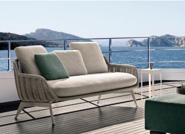 Coussin d'extérieur pour siège semi-circulaire coupe droite