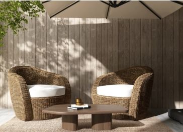 Coussin extérieur pour siège de fauteuil rond