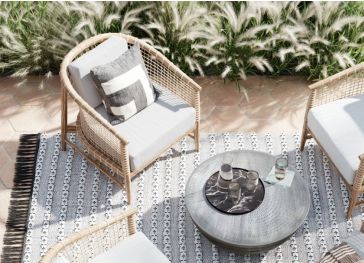 Coussin extérieur pour siège de fauteuil semi-circulaire