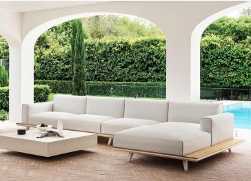 Coussin d'extérieur pour chaise longue droit