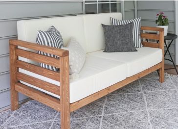 Coussin extérieur pour dossier de banc rectangulaire