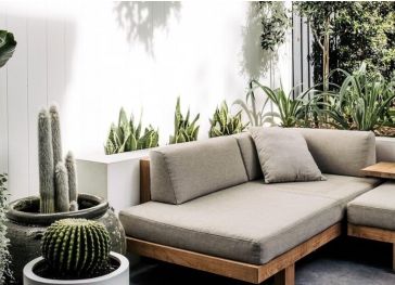 Coussin de dossier en coin pour extérieur