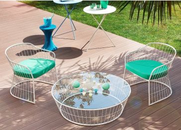 Coussin extérieur pour chaise semi-circulaire