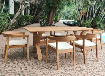 Coussin extérieur pour chaise trapézoïdale