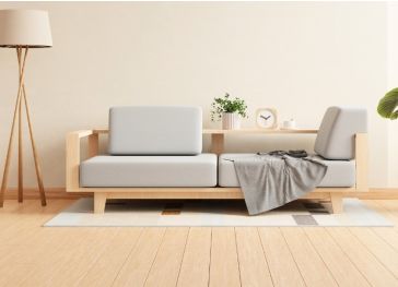 Coussin dossier banc en forme de coin