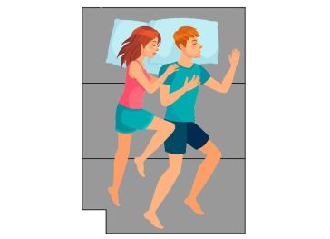 Matelas pliable découpe en bas à gauche