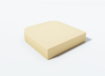 Mousse semi-circulaire arrondi droit 
