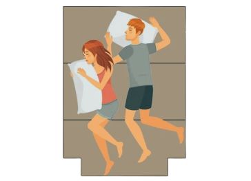 Surmatelas pliable à découpe inférieure droite et gauche