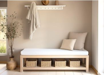 Coussin pour banc rectangulaire