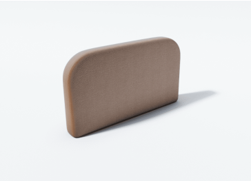 Coussin extérieur pour dossier de banc semi-circulaire droit