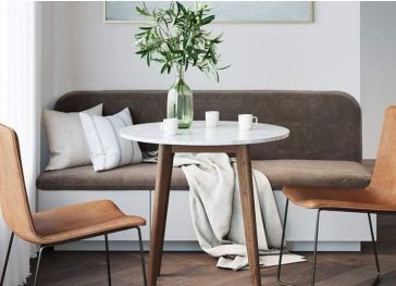 Coussin pliable pour banc semi-circulaire droit