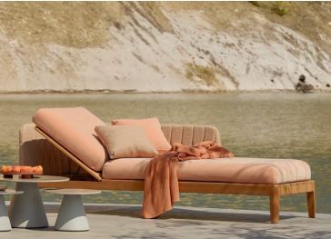 Housse pour coussin de transat à deux sections