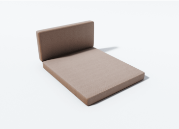 Housse pour coussin de transat à deux sections