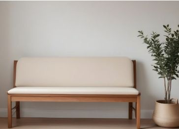 Coussin extérieur pour banc pliant semi-circulaire droit