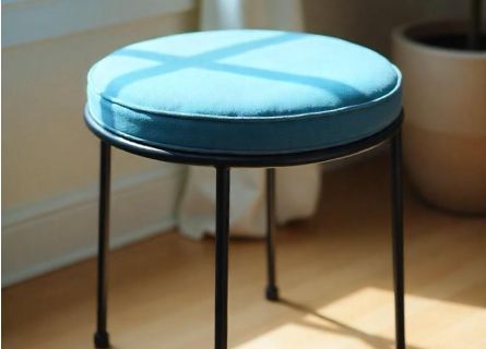 QUARKZMAN Coussin Rond Tabouret Bar 33 Cm – Housse Siège Confortable Antidérapante Noir
