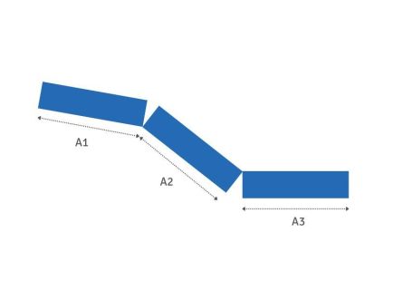 Matelas pliable découpe latérale gauche supérieure et inférieure Matelas pliable découpe latérale gauche supérieure et inférieure