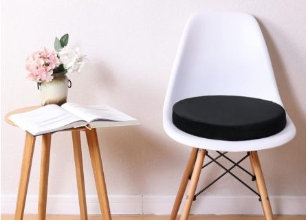 Housse De Chaise Ronde Antidérapante - Imperméable PU - Pour Tabouret 30-50 Cm - Blanc - Facile à Nettoyer - 3