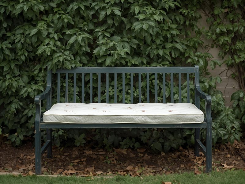 banc avec matelas extérieur